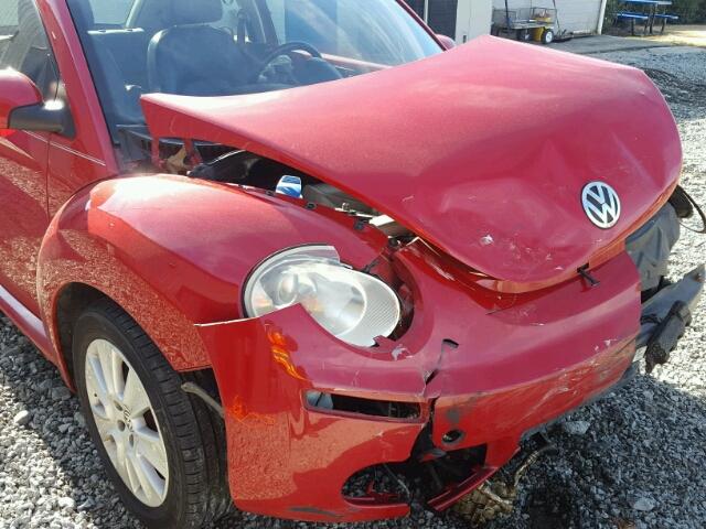 3VWPG31C19M513012 - 2009 VOLKSWAGEN NEW BEETLE RED photo 9