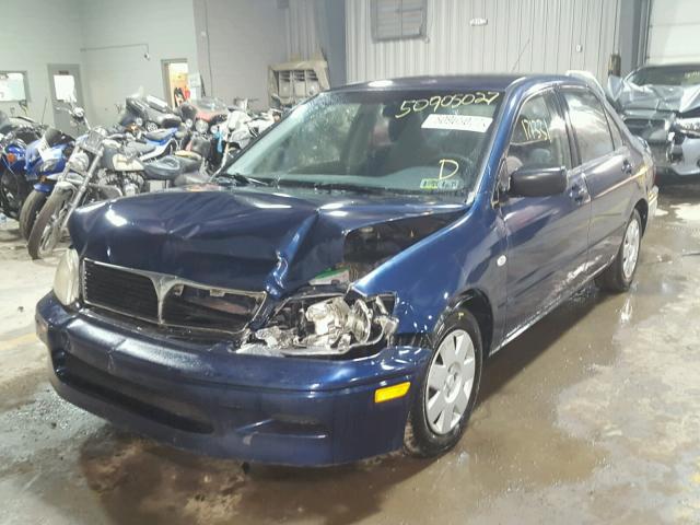 JA3AJ26E82U060490 - 2002 MITSUBISHI LANCER ES BLUE photo 2