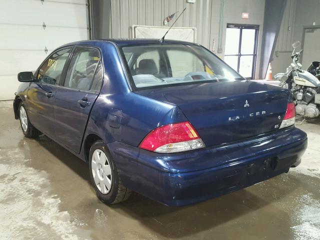 JA3AJ26E82U060490 - 2002 MITSUBISHI LANCER ES BLUE photo 3