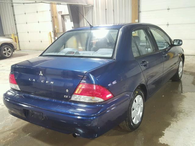 JA3AJ26E82U060490 - 2002 MITSUBISHI LANCER ES BLUE photo 4