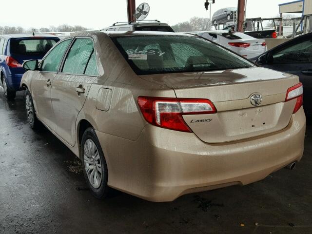 4T4BF1FKXCR266565 - 2012 TOYOTA CAMRY BASE TAN photo 3