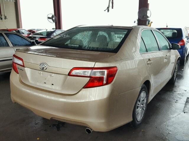 4T4BF1FKXCR266565 - 2012 TOYOTA CAMRY BASE TAN photo 4