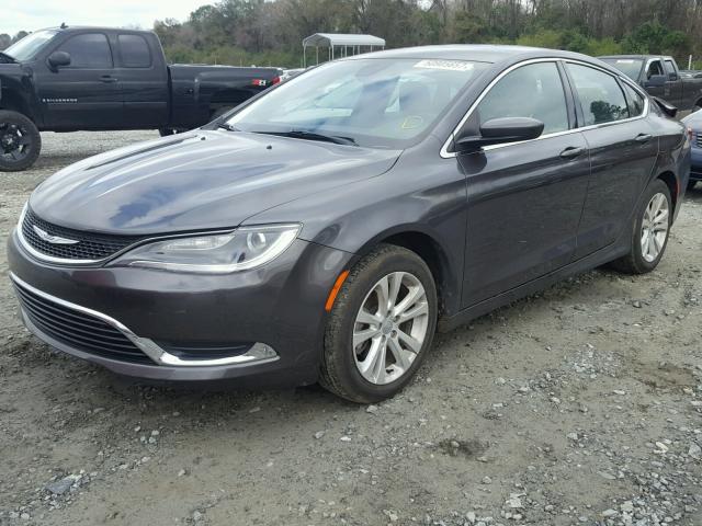 1C3CCCAB6GN113121 - 2016 CHRYSLER 200 LIMITE GRAY photo 2