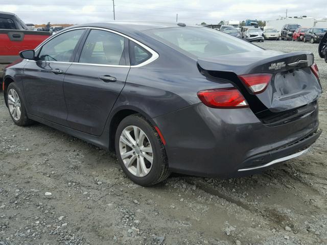 1C3CCCAB6GN113121 - 2016 CHRYSLER 200 LIMITE GRAY photo 3