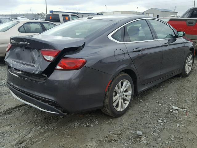 1C3CCCAB6GN113121 - 2016 CHRYSLER 200 LIMITE GRAY photo 4