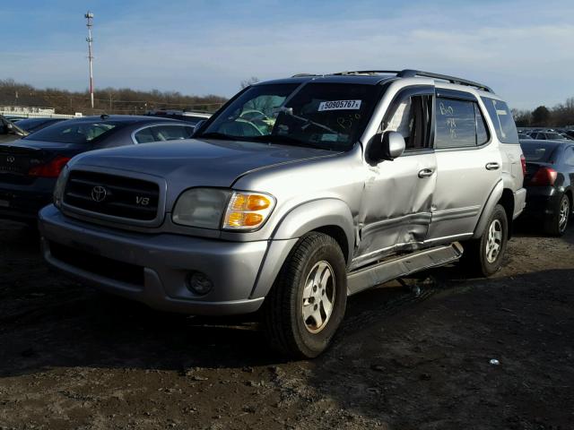 5TDBT44A33S204481 - 2003 TOYOTA SEQUOIA SR SILVER photo 2