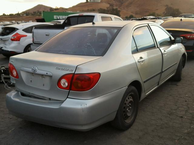 JTDBR32E342026823 - 2004 TOYOTA COROLLA CE GRAY photo 4