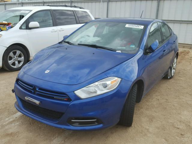 1C3CDFBA2DD109847 - 2013 DODGE DART SXT BLUE photo 2