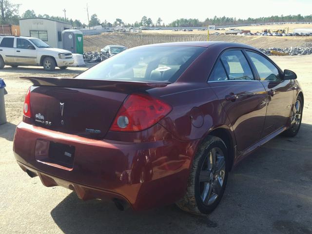 1G2ZM577184209462 - 2008 PONTIAC G6 GXP BURGUNDY photo 4