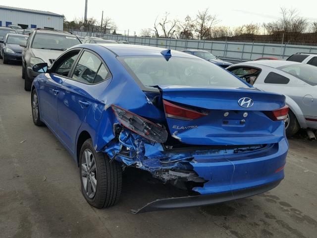 KMHD84LF4HU243229 - 2017 HYUNDAI ELANTRA SE BLUE photo 3