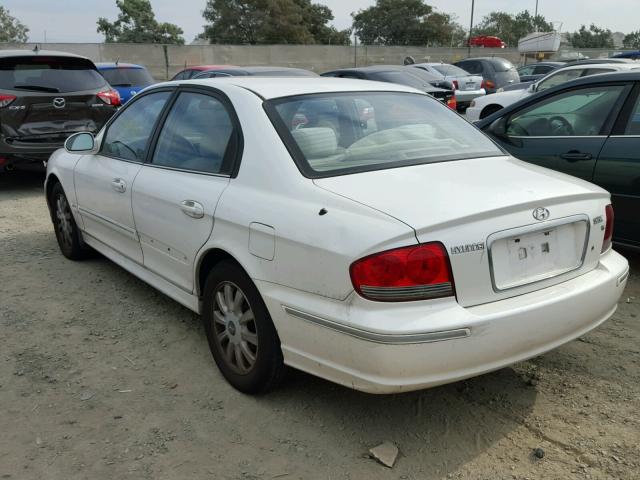 KMHWF35H14A041709 - 2004 HYUNDAI SONATA GLS WHITE photo 3