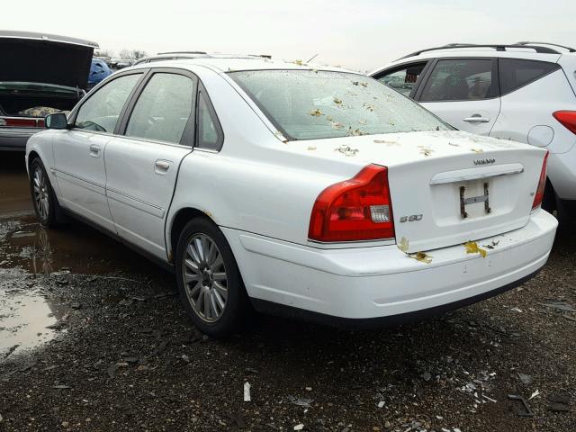 YV1TS911451395024 - 2005 VOLVO S80 T6 TUR WHITE photo 3