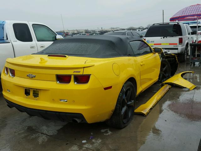 2G1FC3D35D9226949 - 2013 CHEVROLET CAMARO LT YELLOW photo 4