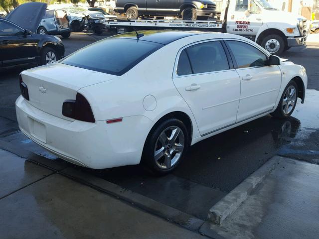 1G1ZH57B28F288397 - 2008 CHEVROLET MALIBU 1LT WHITE photo 4