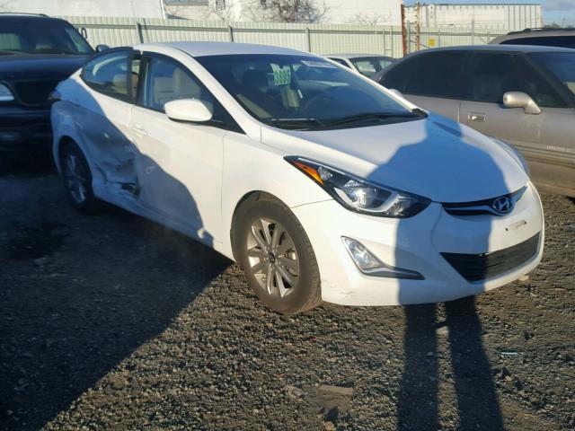 5NPDH4AE0GH661116 - 2016 HYUNDAI ELANTRA SE WHITE photo 1