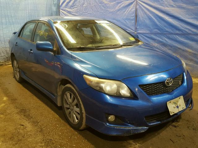 2T1BU40E89C030074 - 2009 TOYOTA COROLLA BA BLUE photo 1