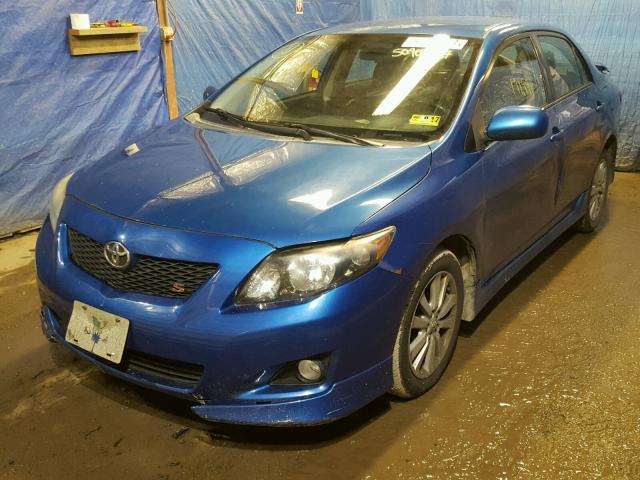 2T1BU40E89C030074 - 2009 TOYOTA COROLLA BA BLUE photo 2