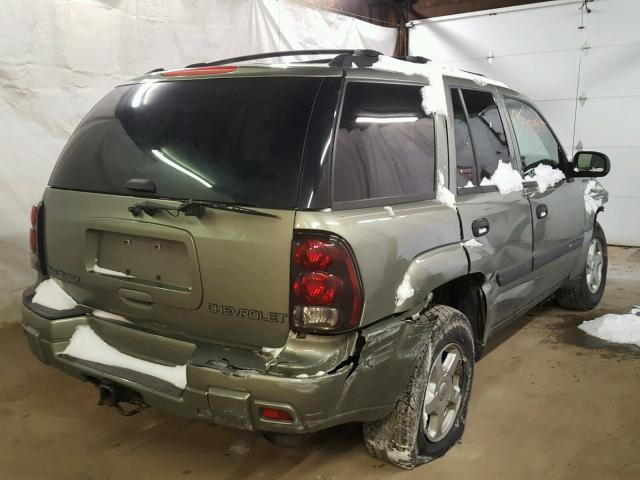 1GNDT13S232340049 - 2003 CHEVROLET TRAILBLAZE GREEN photo 4