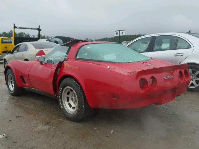 21Z878AS403824 - 1980 CHEVROLET CORVETTE RED photo 3