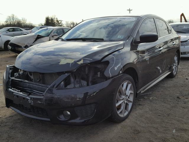 3N1AB7AP0DL689021 - 2013 NISSAN SENTRA S BLACK photo 2