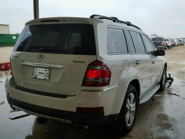 4JGBF71E38A359967 - 2008 MERCEDES-BENZ GL 450 4MA WHITE photo 4