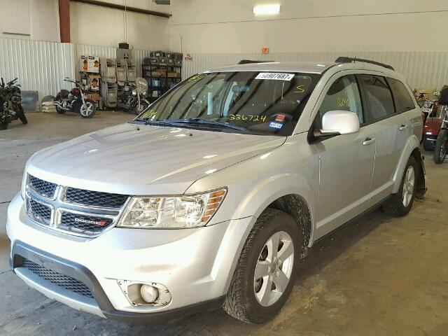 3C4PDCBG2CT336724 - 2012 DODGE JOURNEY SX SILVER photo 2