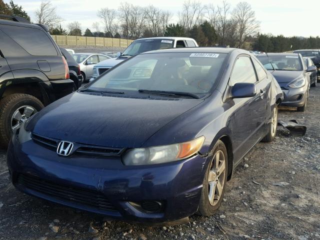 2HGFG12886H540989 - 2006 HONDA CIVIC EX BLUE photo 2