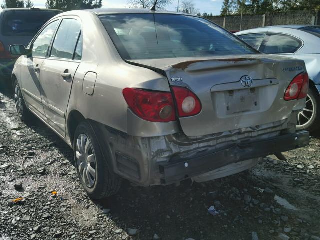 1NXBR32E97Z853133 - 2007 TOYOTA COROLLA CE BEIGE photo 3