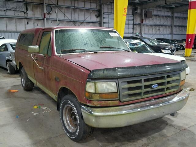 1FTEF15N6SLB86188 - 1995 FORD F150 MAROON photo 1