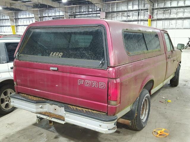 1FTEF15N6SLB86188 - 1995 FORD F150 MAROON photo 4