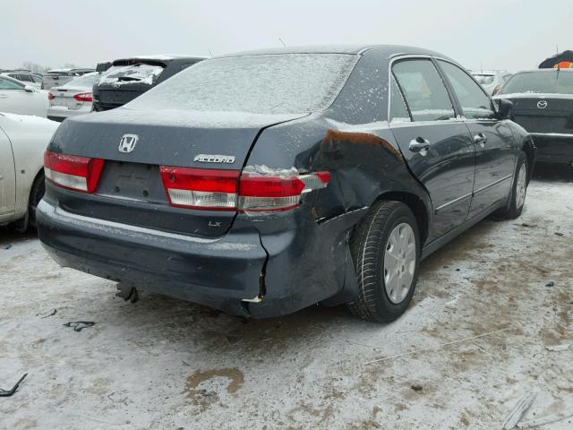 1HGCM56304A022372 - 2004 HONDA ACCORD LX BLUE photo 4