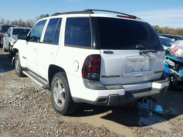 1GNDS13S542270521 - 2004 CHEVROLET TRAILBLAZE WHITE photo 3