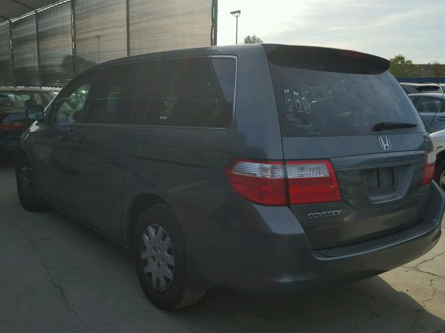 5FNRL38207B099923 - 2007 HONDA ODYSSEY LX CHARCOAL photo 3