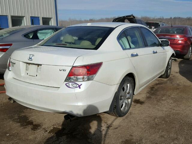 1HGCP36829A040435 - 2009 HONDA ACCORD EXL WHITE photo 4