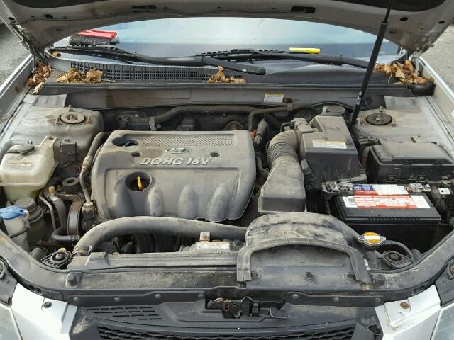 5NPET46C98H382467 - 2008 HYUNDAI SONATA GLS SILVER photo 7