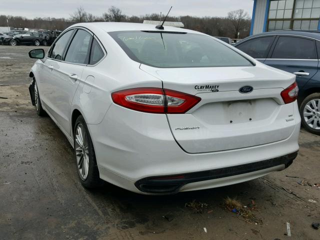 3FA6P0H90DR220789 - 2013 FORD FUSION SE WHITE photo 3