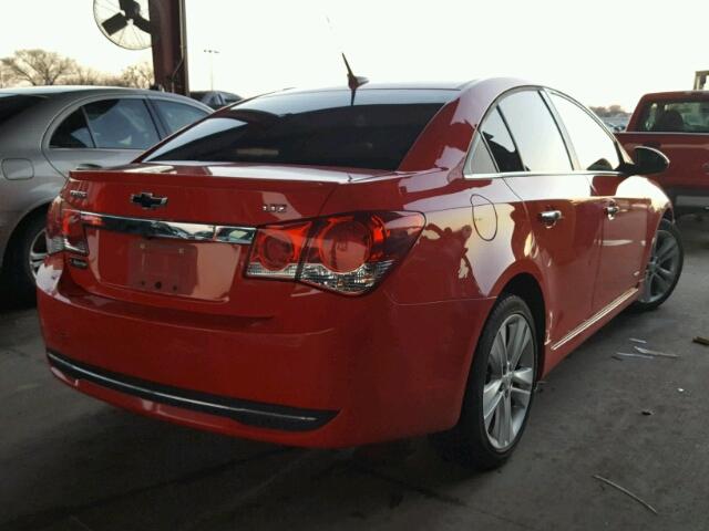 1G1PG5SB4E7378948 - 2014 CHEVROLET CRUZE LTZ RED photo 4