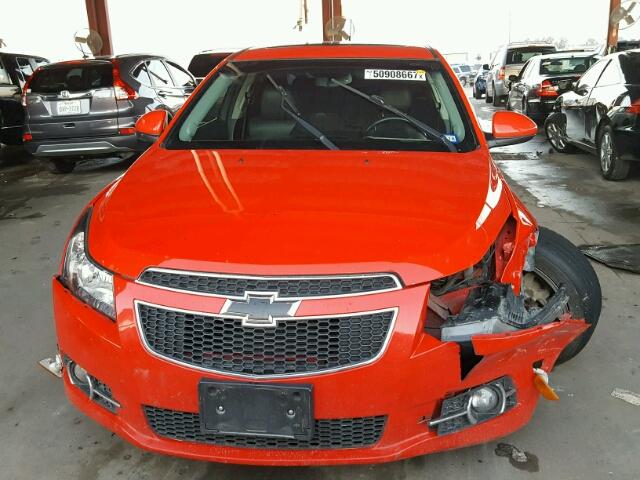 1G1PG5SB4E7378948 - 2014 CHEVROLET CRUZE LTZ RED photo 9