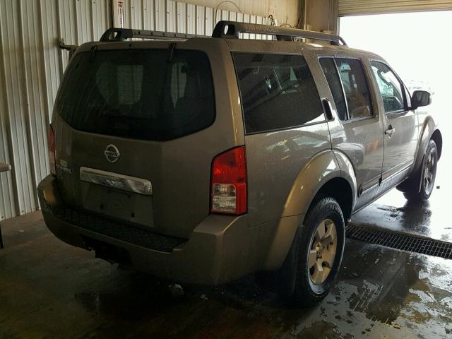 5N1AR18U85C784534 - 2005 NISSAN PATHFINDER TAN photo 4