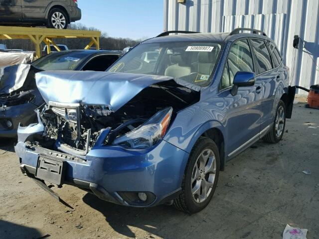 JF2SJAUC2FH572148 - 2015 SUBARU FORESTER 2 BLUE photo 2