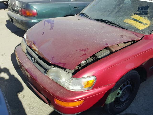1NXAE09B7SZ349500 - 1995 TOYOTA COROLLA LE 红色 照片 9