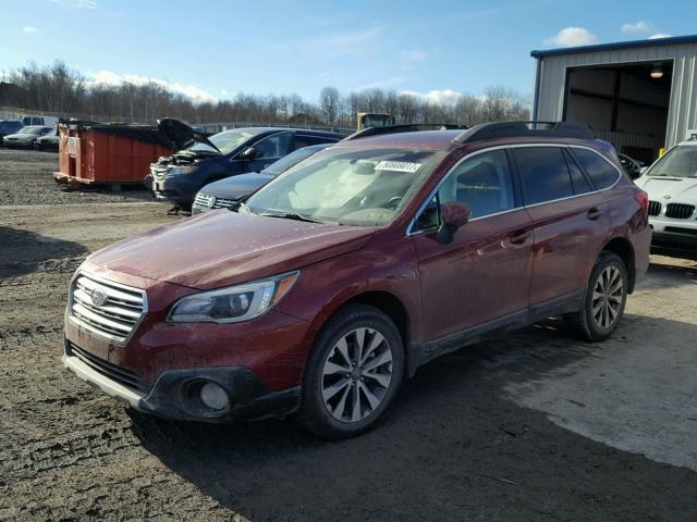 4S4BSAJC6F3206783 - 2015 SUBARU OUTBACK 2. BURGUNDY photo 2