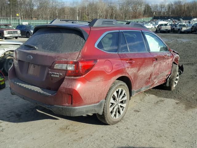 4S4BSAJC6F3206783 - 2015 SUBARU OUTBACK 2. BURGUNDY photo 4