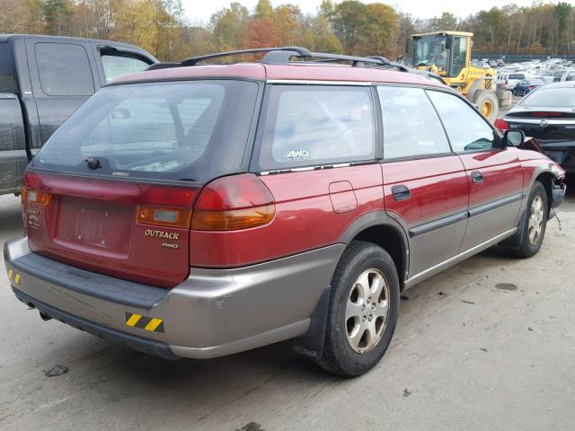 4S3BG685XW7654785 - 1998 SUBARU LEGACY 30T RED photo 4