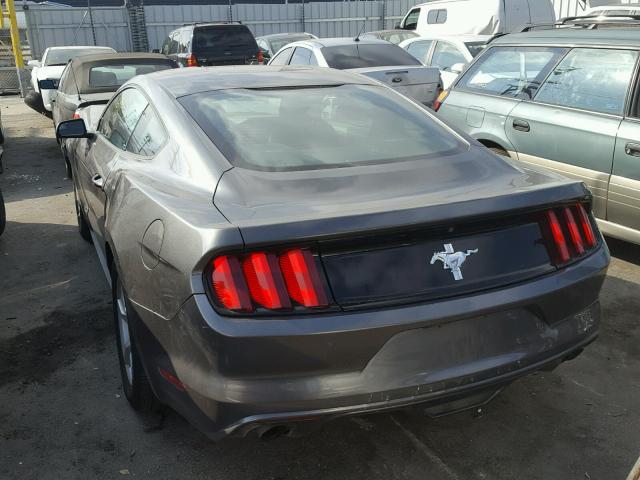 1FA6P8AM2F5413738 - 2015 FORD MUSTANG GRAY photo 3