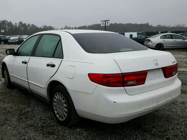 1HGCM56165A130396 - 2005 HONDA ACCORD DX WHITE photo 3