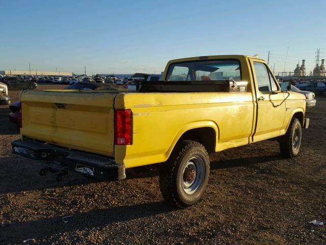 1FDHF28GXCRA21447 - 1982 FORD F250 YELLOW photo 4