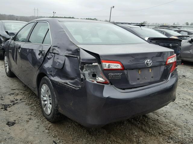 4T1BF1FK3EU870343 - 2014 TOYOTA CAMRY L GRAY photo 3