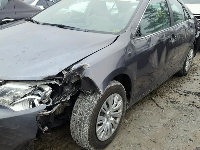 4T1BF1FK3EU870343 - 2014 TOYOTA CAMRY L GRAY photo 9