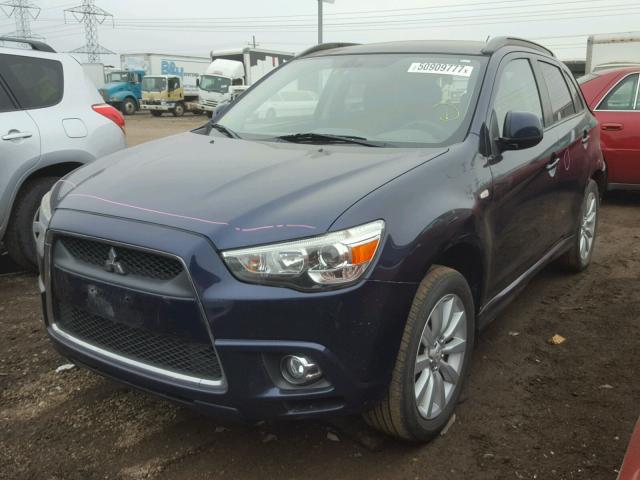 JA4AP4AU2BZ014063 - 2011 MITSUBISHI OUTLANDER BLUE photo 2